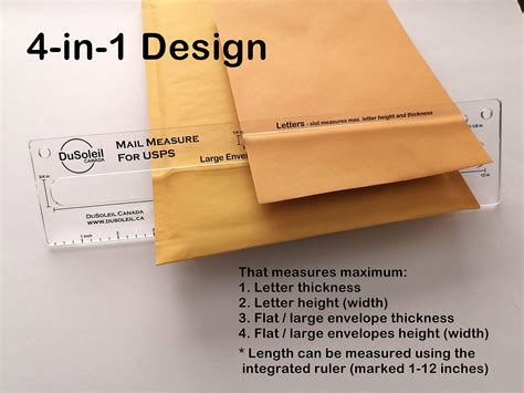 mail thickness measure|how to measure letter sizes.